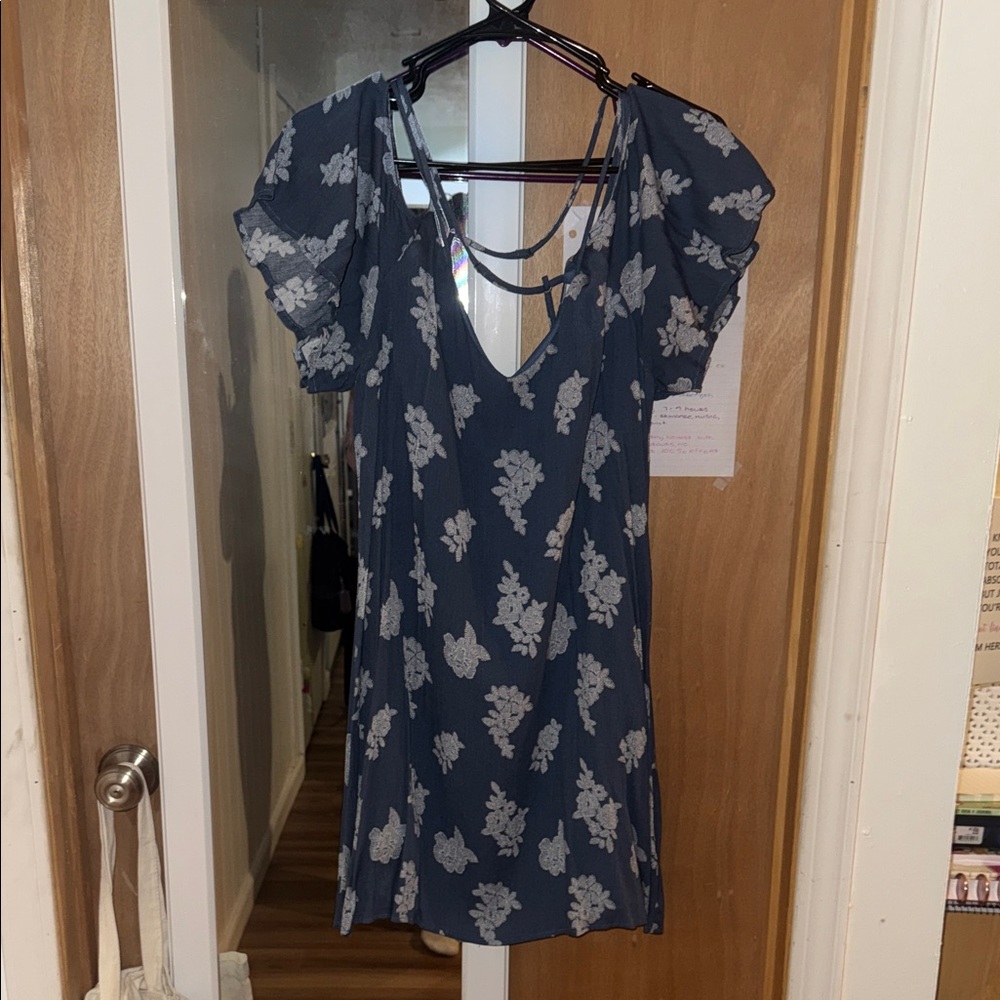 Lulu's Blue Floral Mini Dress